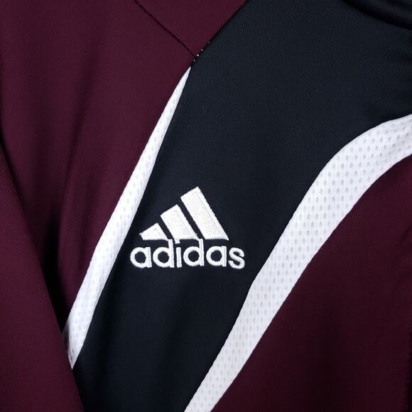 Adidas Men's Clima365 Full Zip Sweater Size Large ClimaCool Embroidered Burgundy - Picture 3 of 15